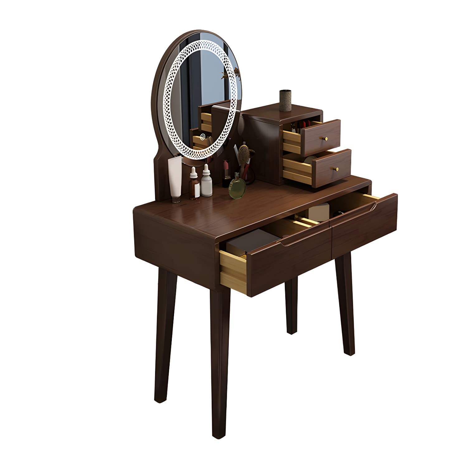 Scandinavian Vanity Makeup Table Set Solid Wood Dressing Table Stool Set - image 17