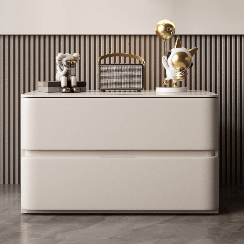 Postmodern Bedside Cabinet Nightstand with 2 Drawers - image 8