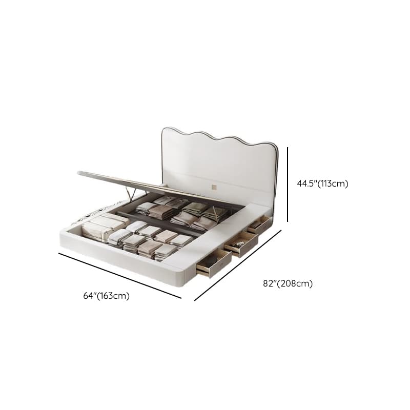 Solid Color Storage Bed/Platform Bed with 3 Storage Boxes and Pine Wood Frame for Living Room - image 14