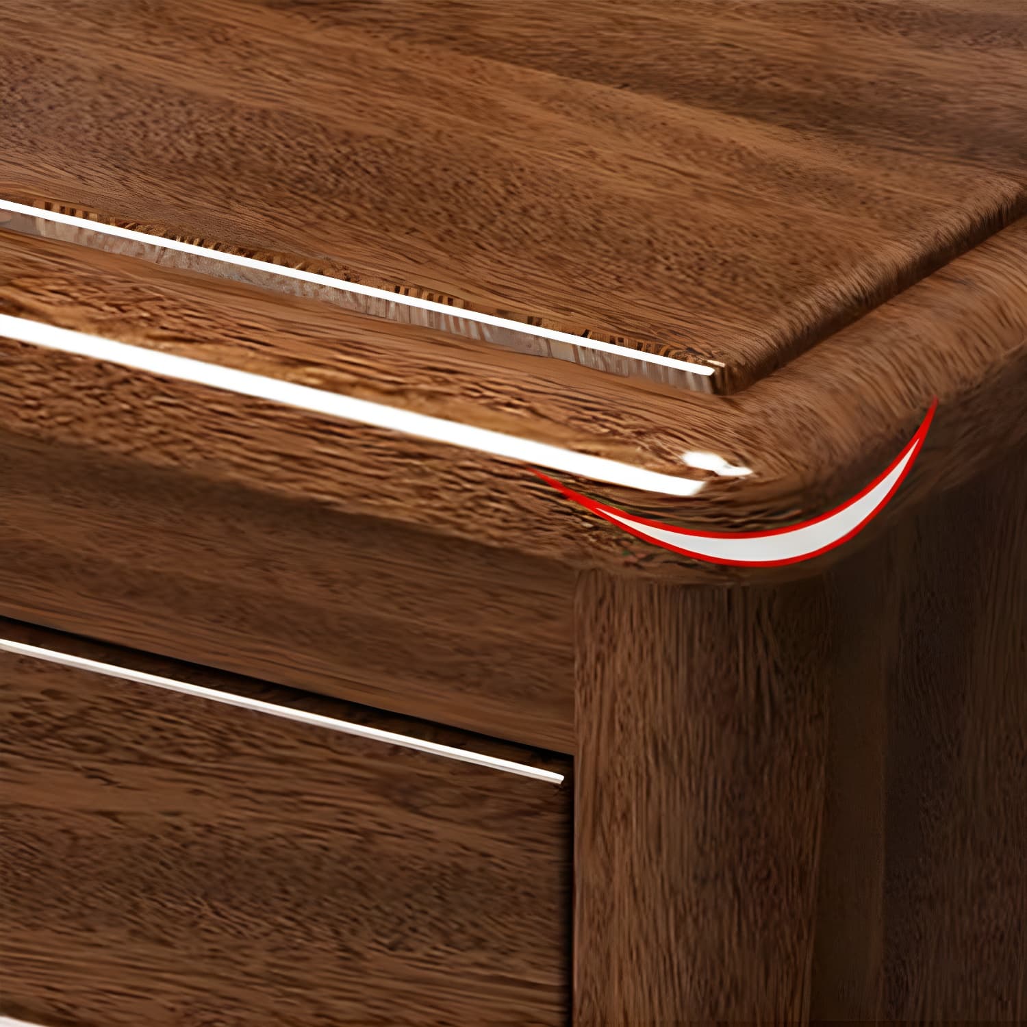 Traditional Wood Dresser with Drawers - Narrow Vertical Design - 40cm Width - Self Close Glides - image 8