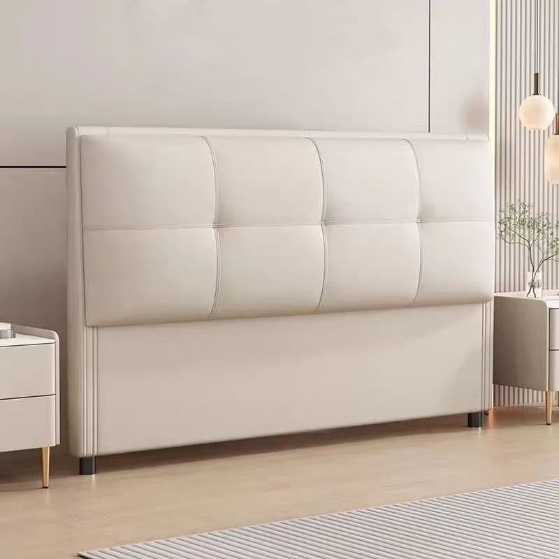 Modern Simple Style Panel Headboard with No Distressing, Piled Tufted Rectangle Design for California King/King/Queen Bed, Featuring Sponge Upholstery and Standard Height