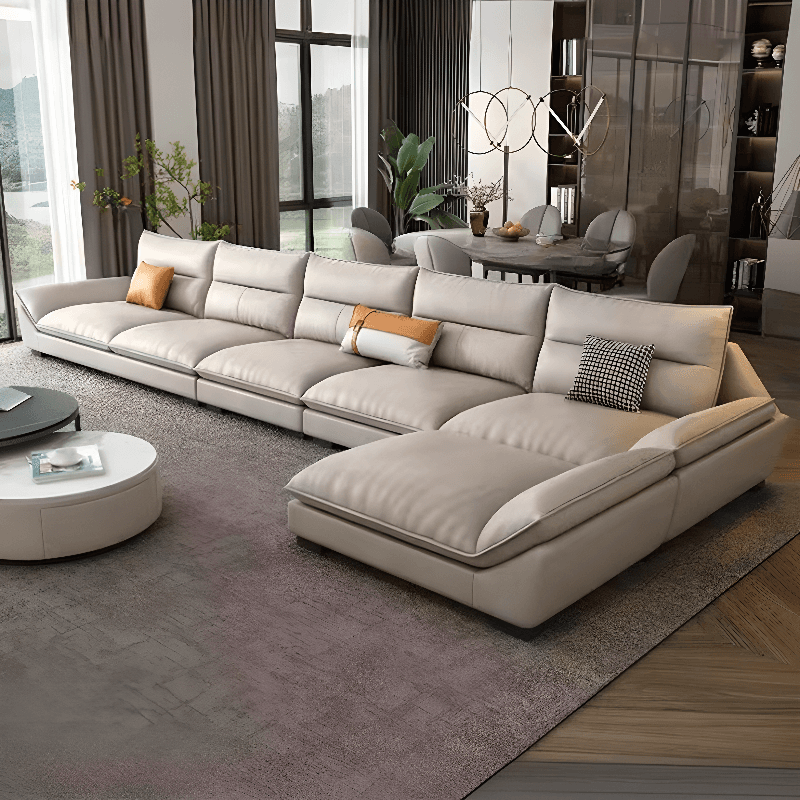 Functional L-Shape/Straight Sofa Couch/Sofa Recliner for Parlor with Reversible/Horizontal Orientation and Concealed Support - image 3