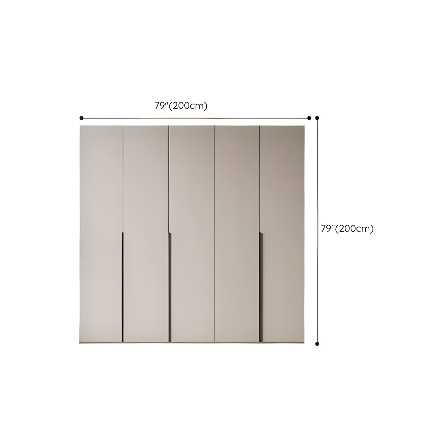 Modern Grey Wood Armoire with Solid Construction and Limited Warranty - image 23