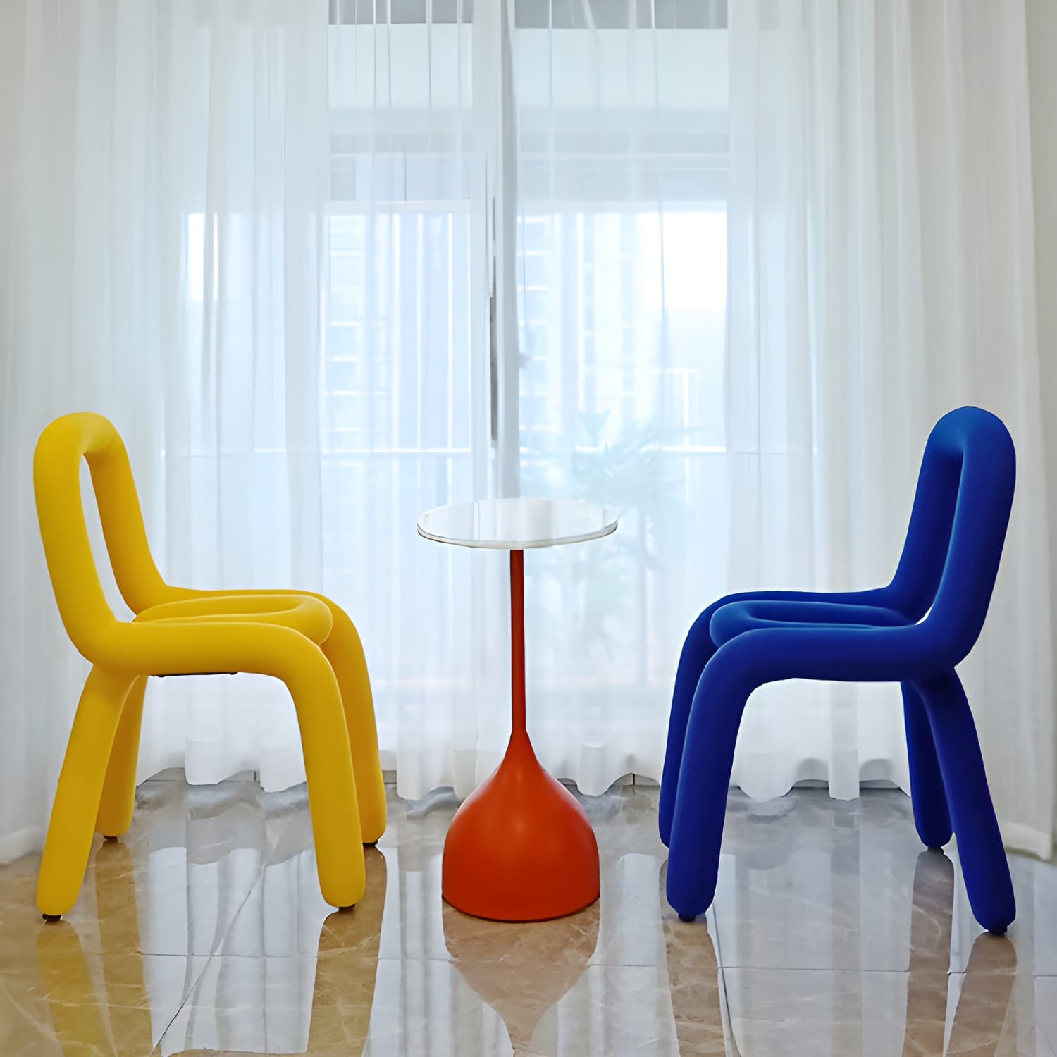 Contemporary Style Velvet Chair Set Open Back Side Dining Kitchen Chairs - image 15