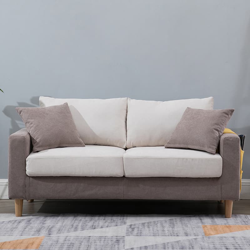 Contemporary Beige/Khaki/Gray Solid Color Standard Sofa with Storage, Wide Pillow Back and Square Arm - image 14