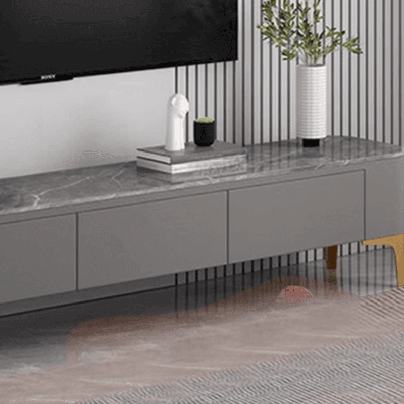 Modish Vitreous TV Stand with 3 Drawers for Sitting Room - image 8