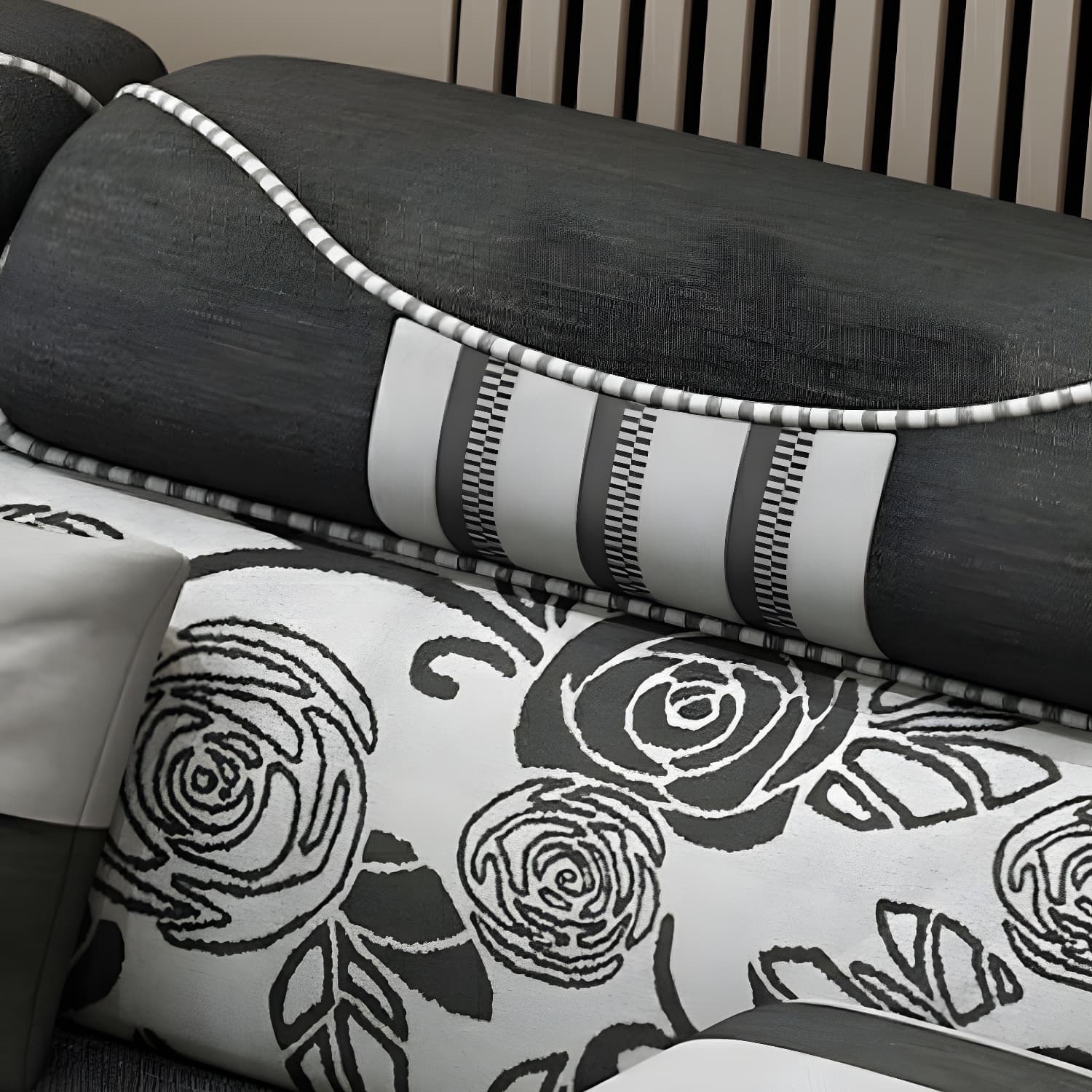 Large L-Shape Sponge-Filled Black Wood Pillow Top Arm Sofa Chaise with Partial Assembly - image 18