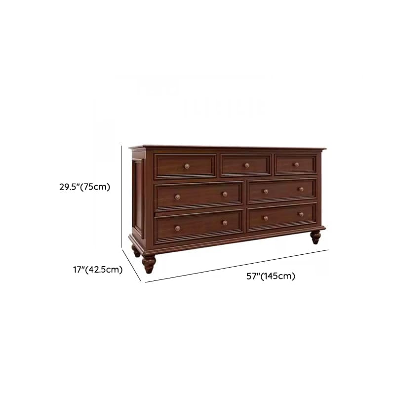 Cocoa Retro Ash Wood Double Dresser/Lingerie Chest/Bachelor Chest with 9/7/8 Drawers in Horizontal/Vertical Orientation - image 19