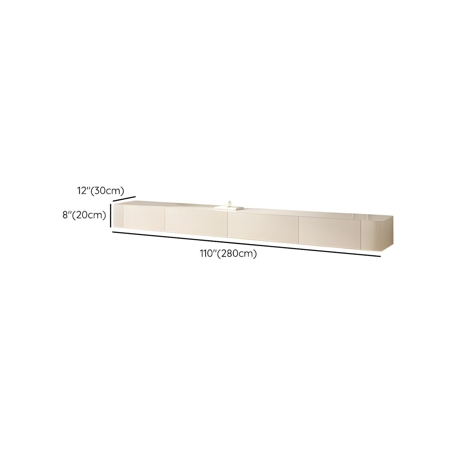 Scandinavian Solid Wood Frame Wall-mounted TV Media Stand with Drawers and Door - image 19