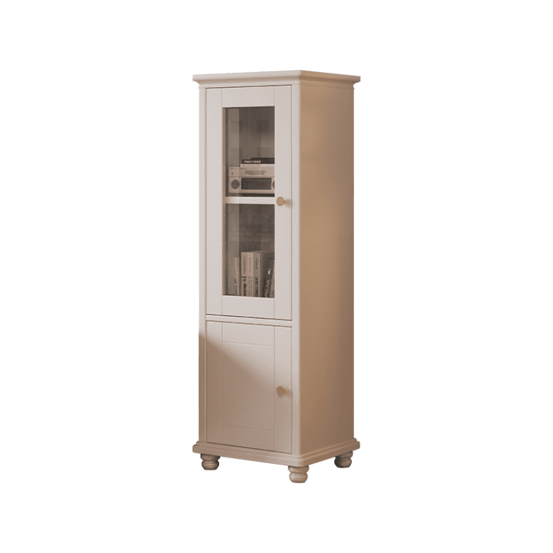 Modern Simple Style Rectangular Accent Cabinet with Closet, 3 Shelvings, Cabinet Knobs, Chalk/Sepia/Wood Color Top, and Stain Resistant Finish - image 3