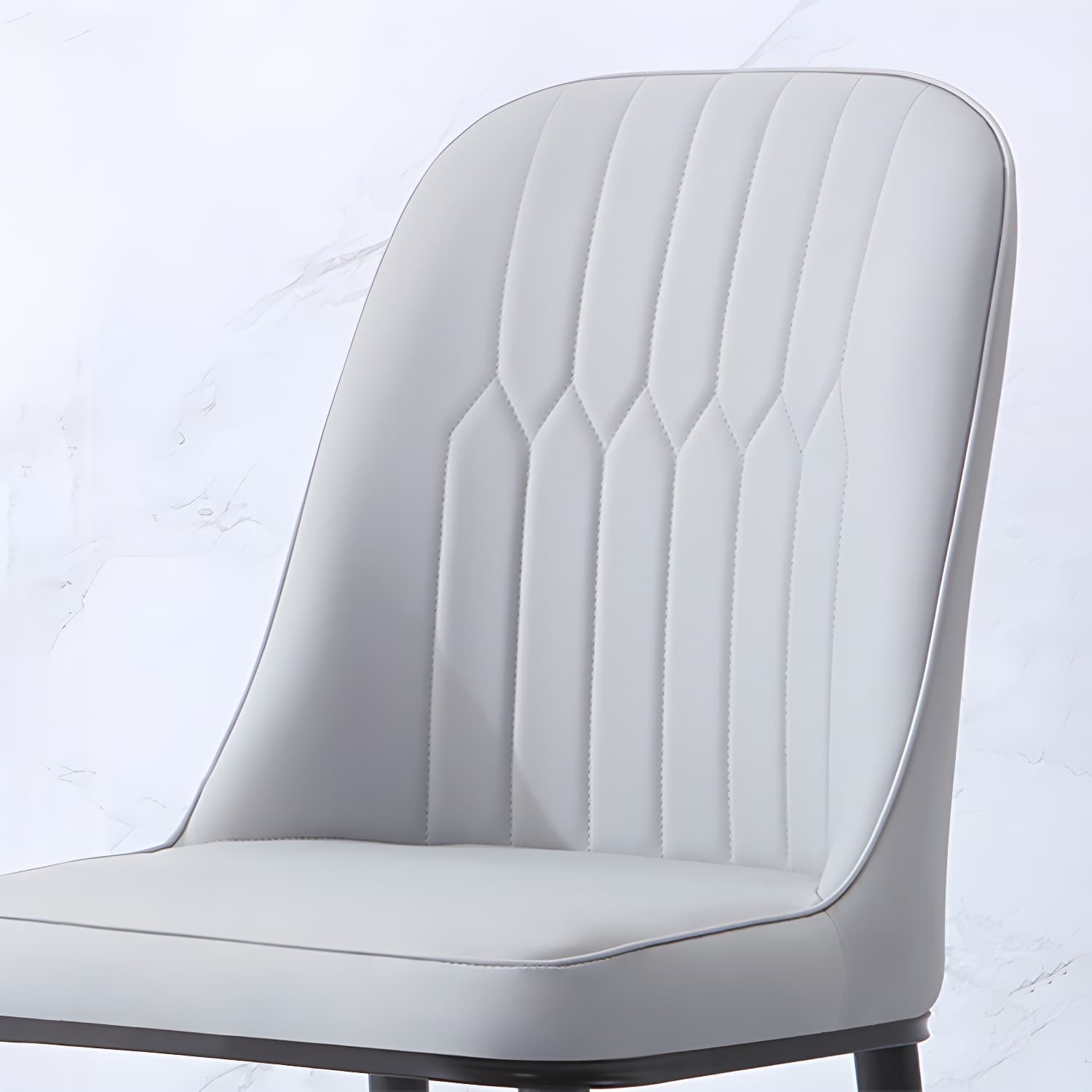 Scandinavian Indoor Side Chair Parsons Back Metal Upholstered Dining Room Chair - image 21