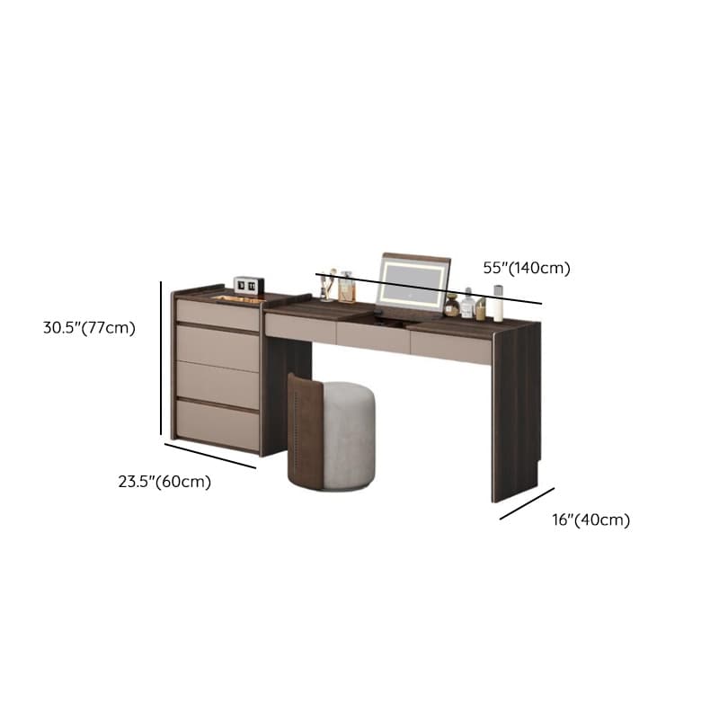 Multi-Purpose Vanity Set with 10 Drawers, Lighting, Push-Pull, 2-in-1 Functionality, Adjustable Touch and Brightness - image 16
