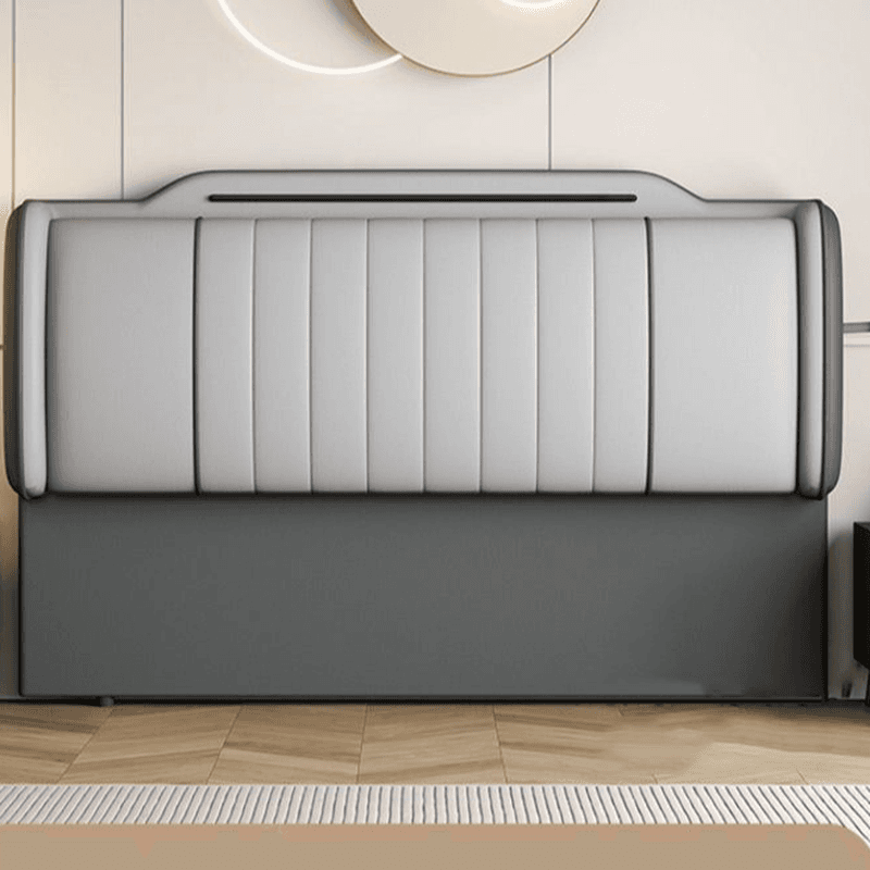 Modish No Distressing Timber Panel Headboard with Rectangle Shape for Full Bed, Featuring Sponge Upholstery and Standard Height - image 11