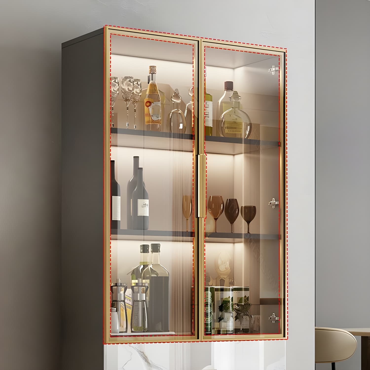 13.8'' Wood Two-Drawer Rectangular White and Black Accent Cabinet without Adjustable Shelf - image 8