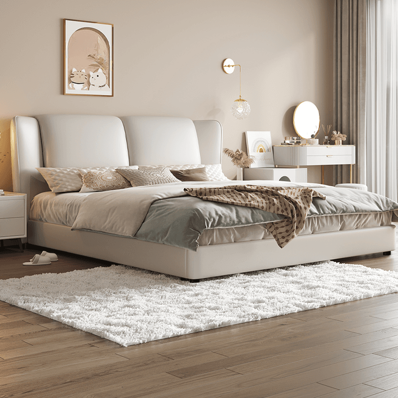 Solid Color Storage Bed/Platform Bed with Pine Wood Frame for Living Room