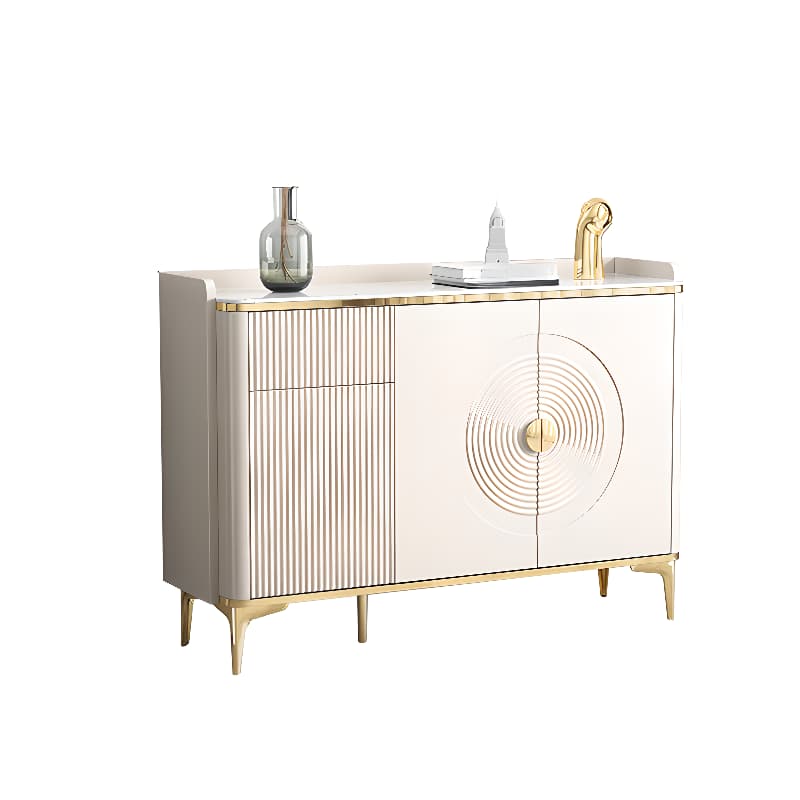 Glam Free Standing Utility Storage Cabinet for Parlor with Sintered Stone Countertop - image 7