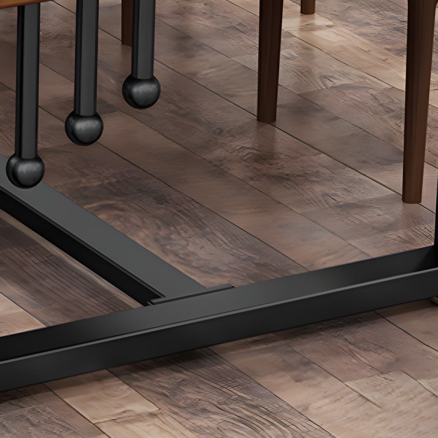 Pine Solid Wood Dining Table Rectangle Dining Table with Trestle Base - image 7
