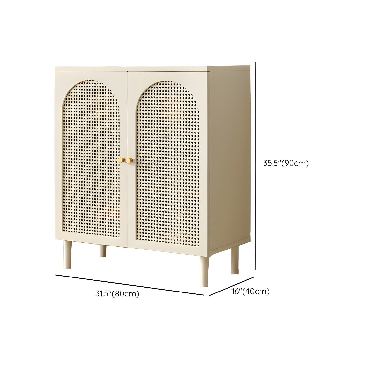 Modern White Engineered Wood Shelves Included Sideboard with Cabinets and Doors - image 10