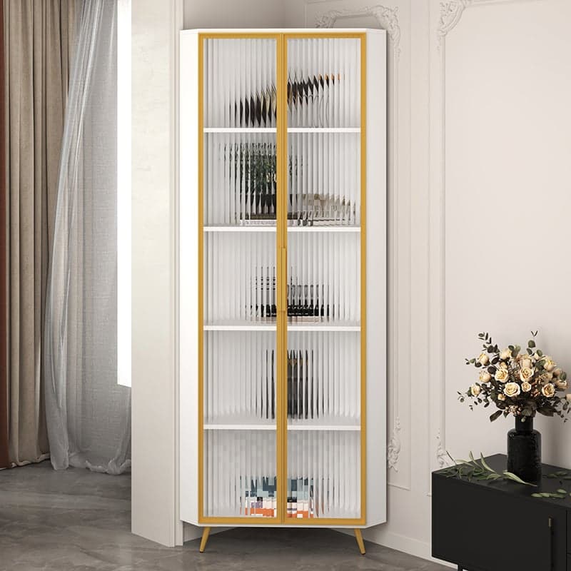 Art Deco Unattached Utility Storage Cabinet with Hydrophobic, Lighting, and Dove Grey Top - image 3