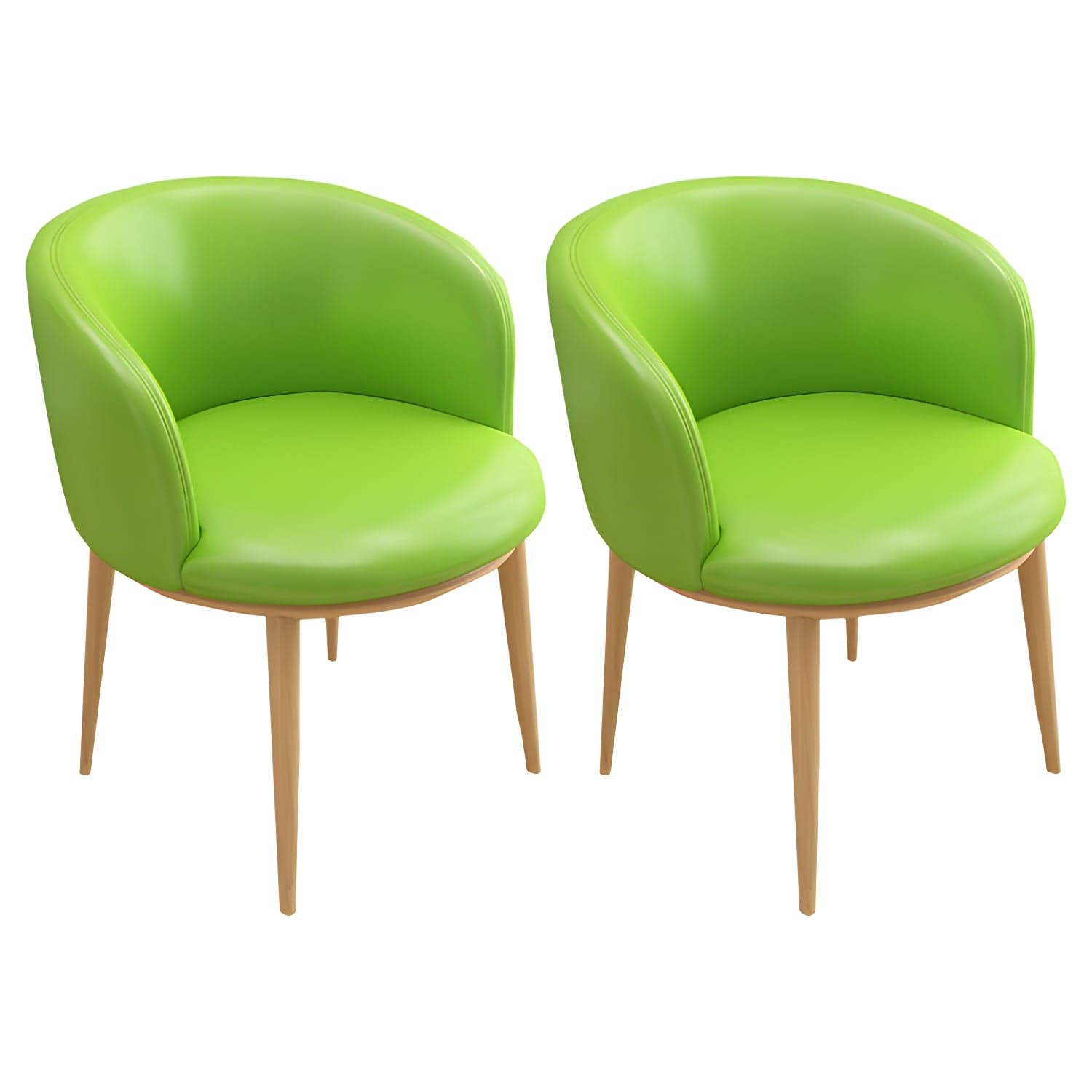 Faux Leather Contemporary Dining Chair with 4 Legs Matte Finish Solid Back Chair - image 4