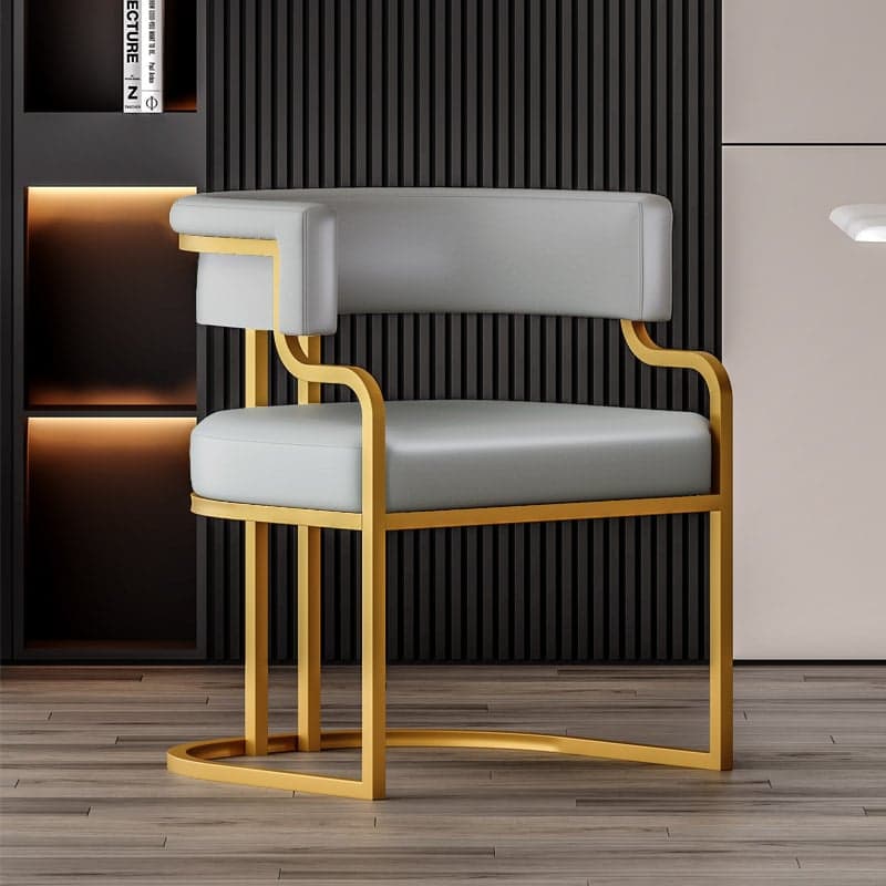 Glam/Casual Alloy Arm Chair with Cushioned Uncovered Back and Armrest - image 9