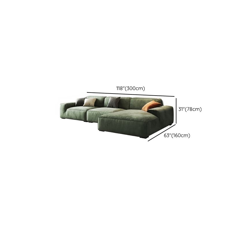 Living Room Use L-Shape/Straight Pine Green Right Hand Facing/Horizontal Sofa Chaise/Sofa with Concealed Support - image 20