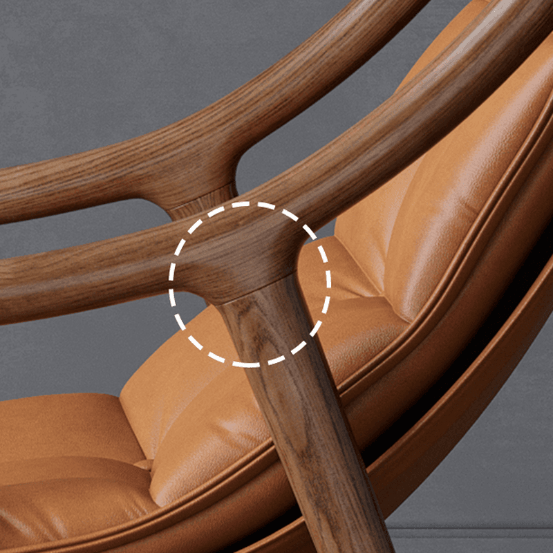 Simple Upholstered Rocking Chair with Ottoman, Scratch-tolerant Padded Track Arm, 2 Piece Set - image 14