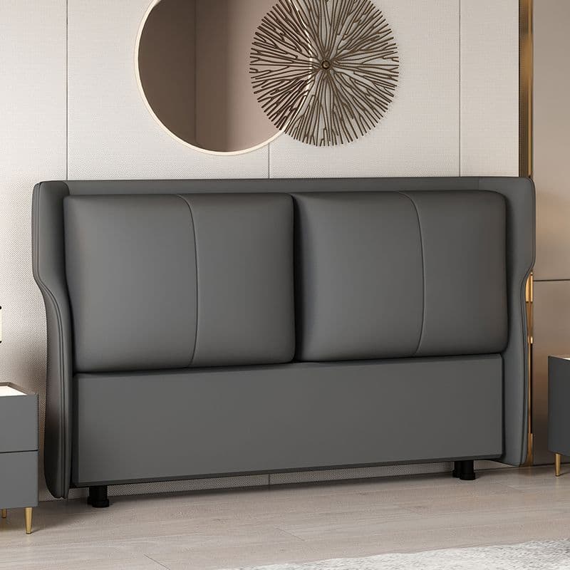 Standard（36-55“） Free-standing Standard Full(54"W x 75"L)/Twin(38"W x 75"L) No Distressing Rectangular Wingback Headboard with Sponge Filing and Wood/ Upholstery Frame