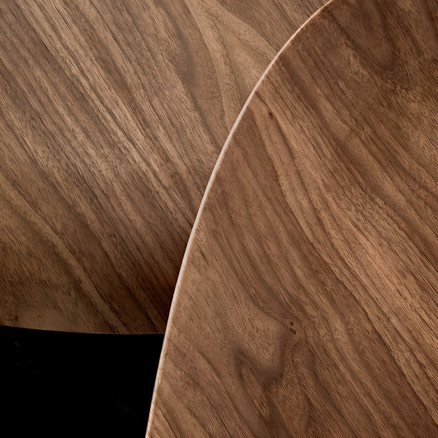 Modern Free Form Wood Coffee Table with Black Metal Frame - Storage Not Included - image 7