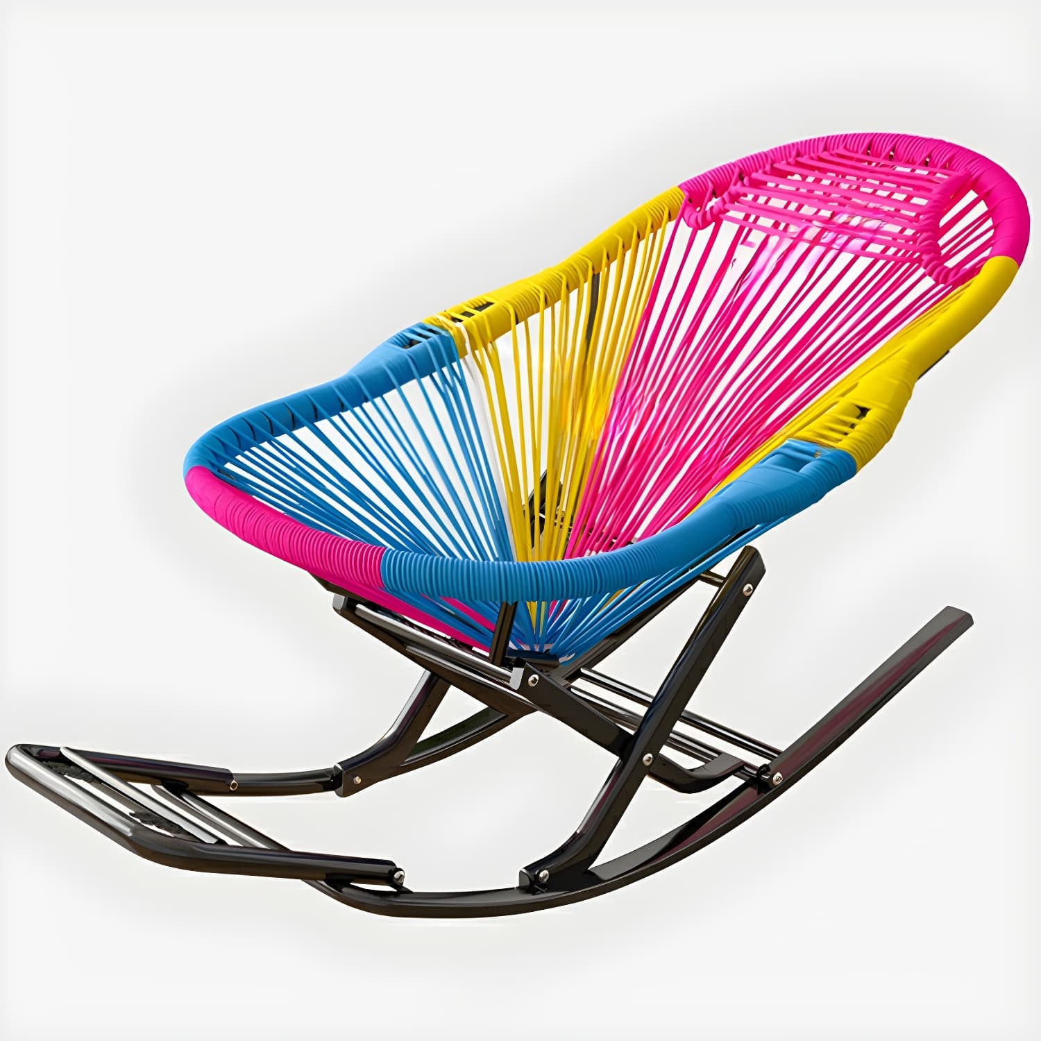Traditional Black Metal Frame Rocking Chair with Spindle Back and High Weight Capacity - image 17