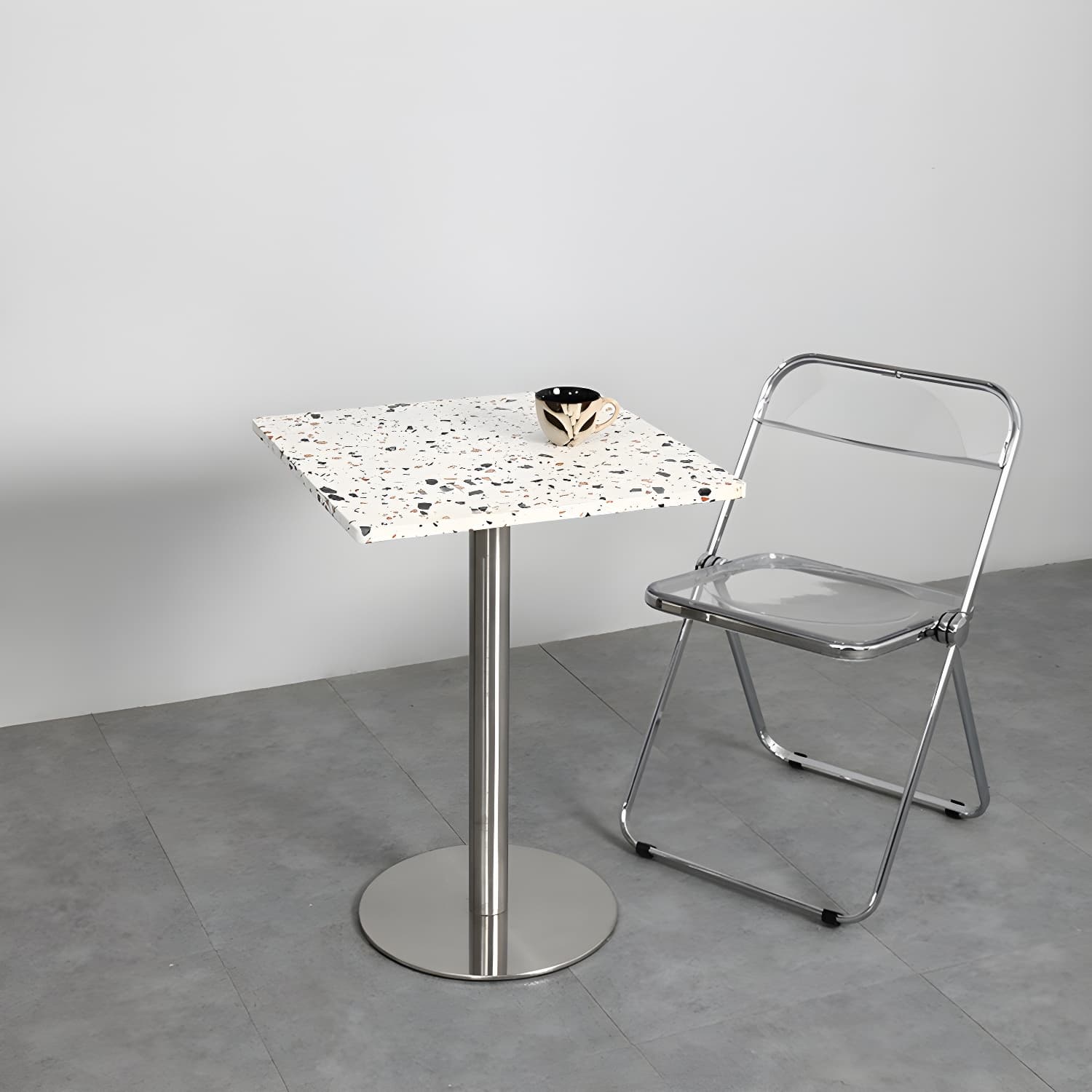 Mid-Century Modern Cocktail Table Pedestal 1 Single Coffee Table - image 4