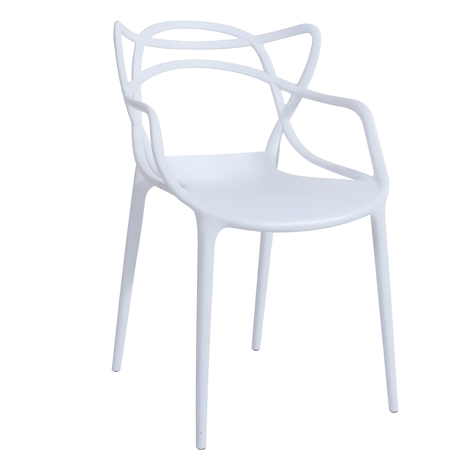 Open Back Dining Arm Chair Modern Indoor-Outdoor Plastic Chair - image 21