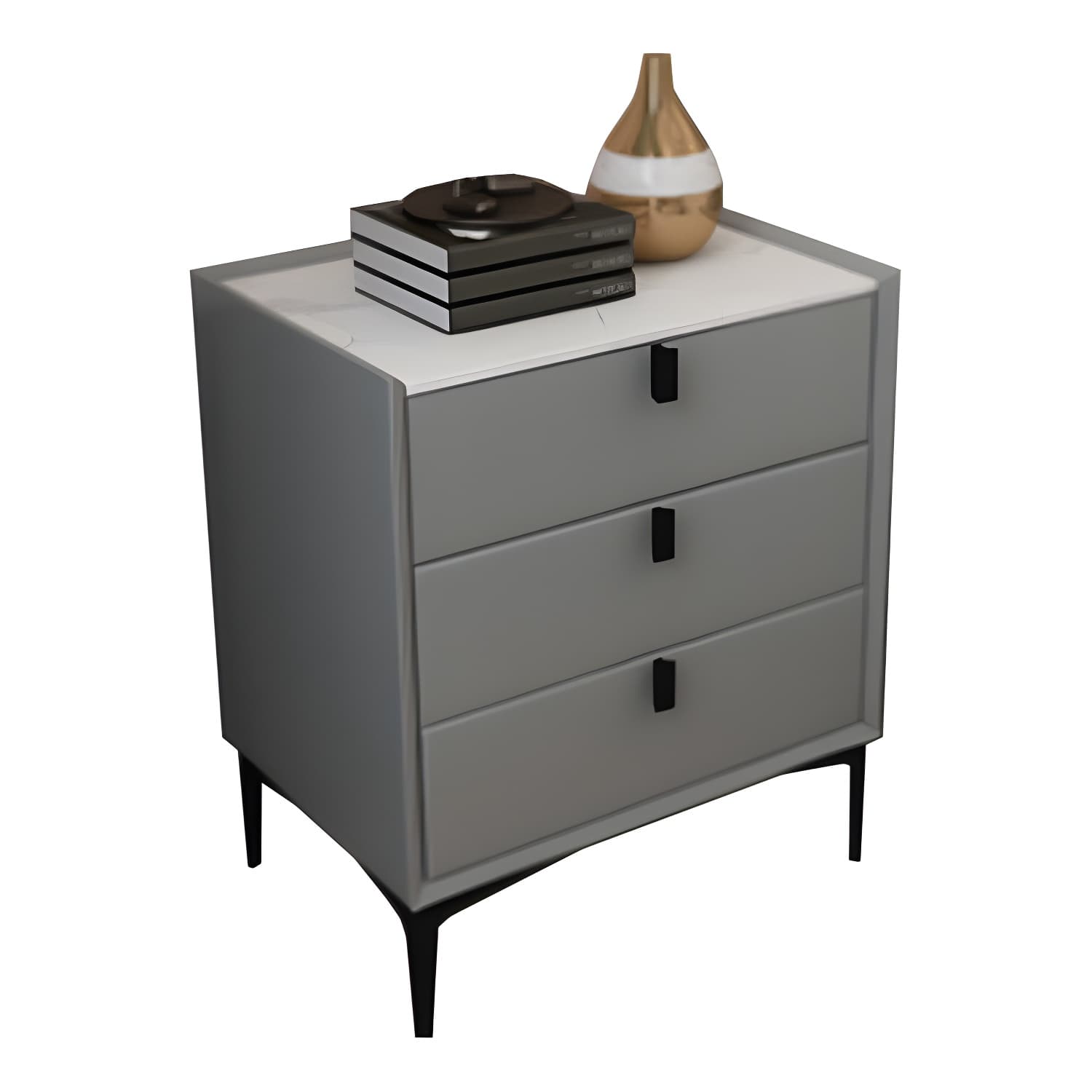 3 Drawers Solid Wood Nightstand Contemporary Night Table ,24" Tall - image 10