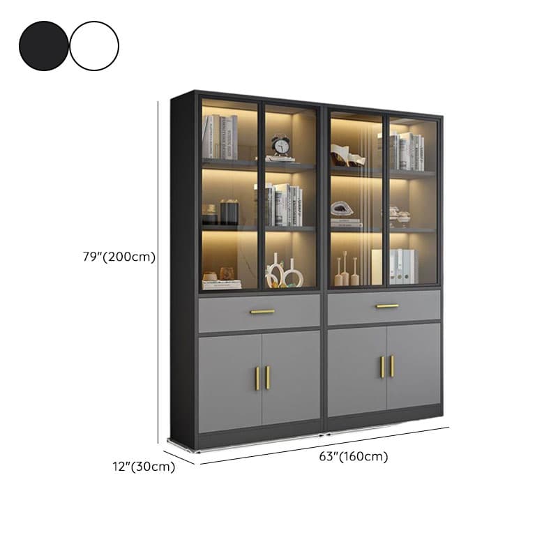 Moisture-proof Scratch-shielded Accent Cabinet with 4 Exterior Shelves, Black Top, Soft Close Drawer, Stain Resistant, and Lighting - image 9