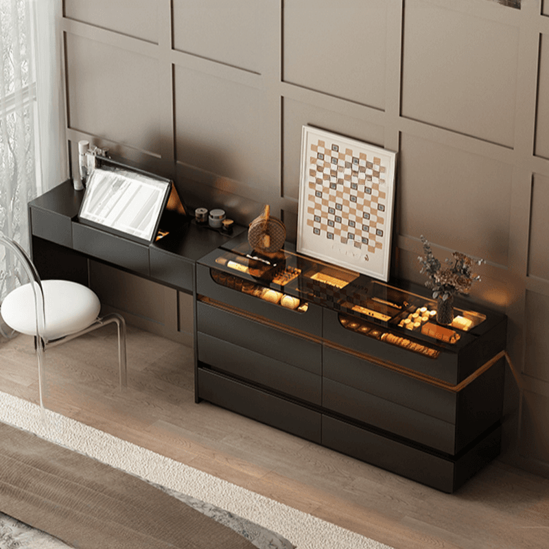 Lumber Vanity Set with Illumination Light, Scalable, Dividers, 2-in-1, Adjustable Touch and Brightness - image 5