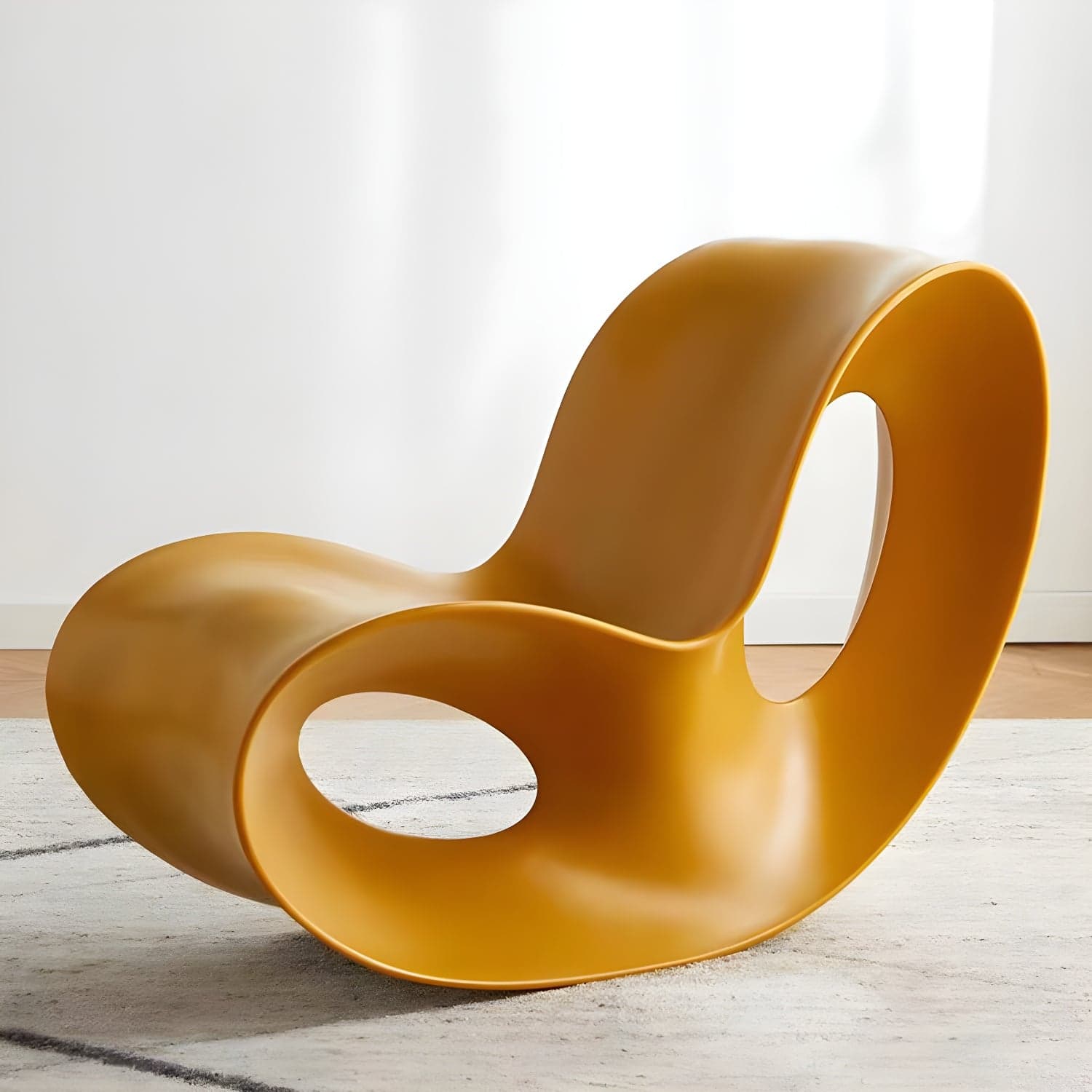 Contemporary Rocking Accent Chair Plastic & Acrylic Rocker Chair - image 4