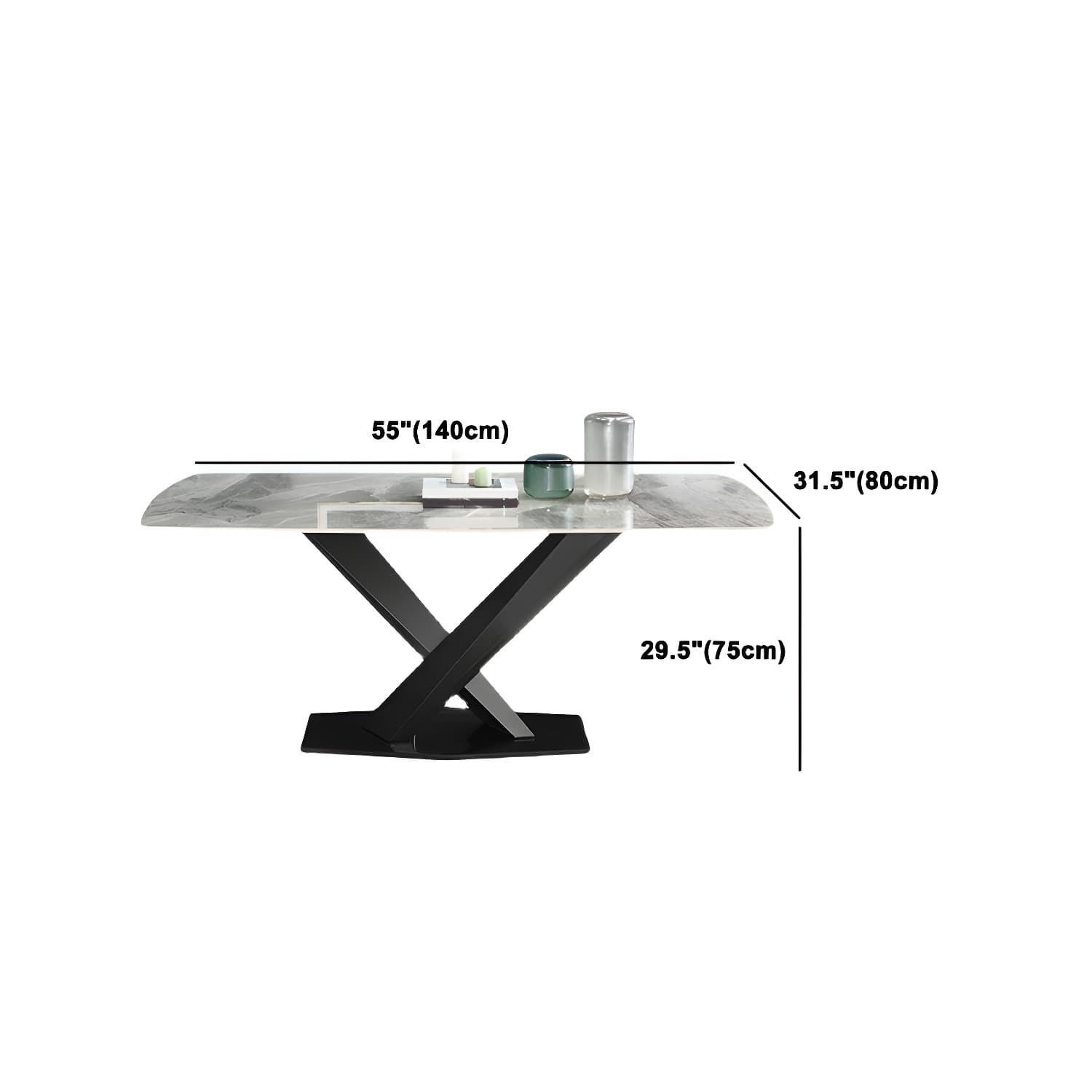 Modern Sintered Stone Top Dining Set Rectangular 1/4/5/7 Pieces Dining Area Table Set - image 13
