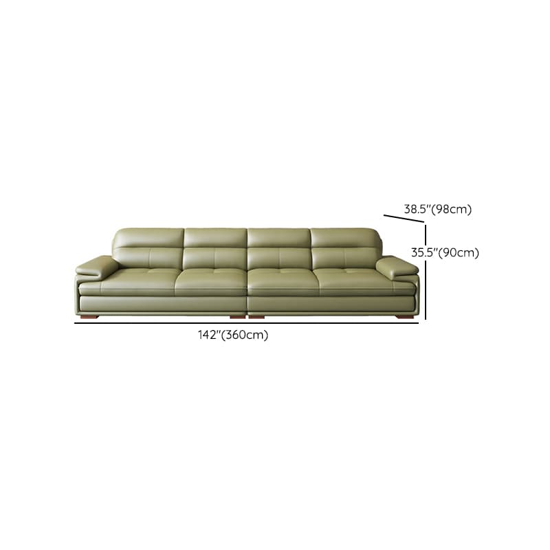 Elegant Interface Genuine Leather Sectional Set in Gray for Stylish Living Rooms - image 17