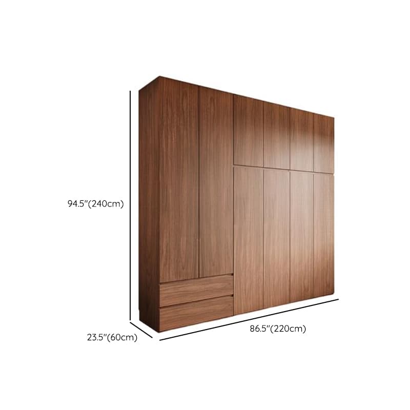 Acorn Minimalist Natural Wood Independent Wardrobe Closet with Soft Close Drawer, Soft Close Door, and Interior Shelves - image 25