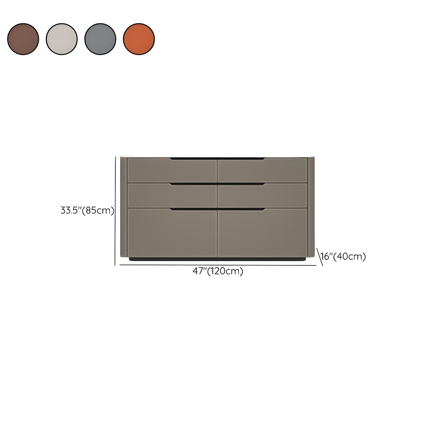 Wood Modern 4-Drawer and 2-Door Storage Sideboard with Stone Countertop - image 12