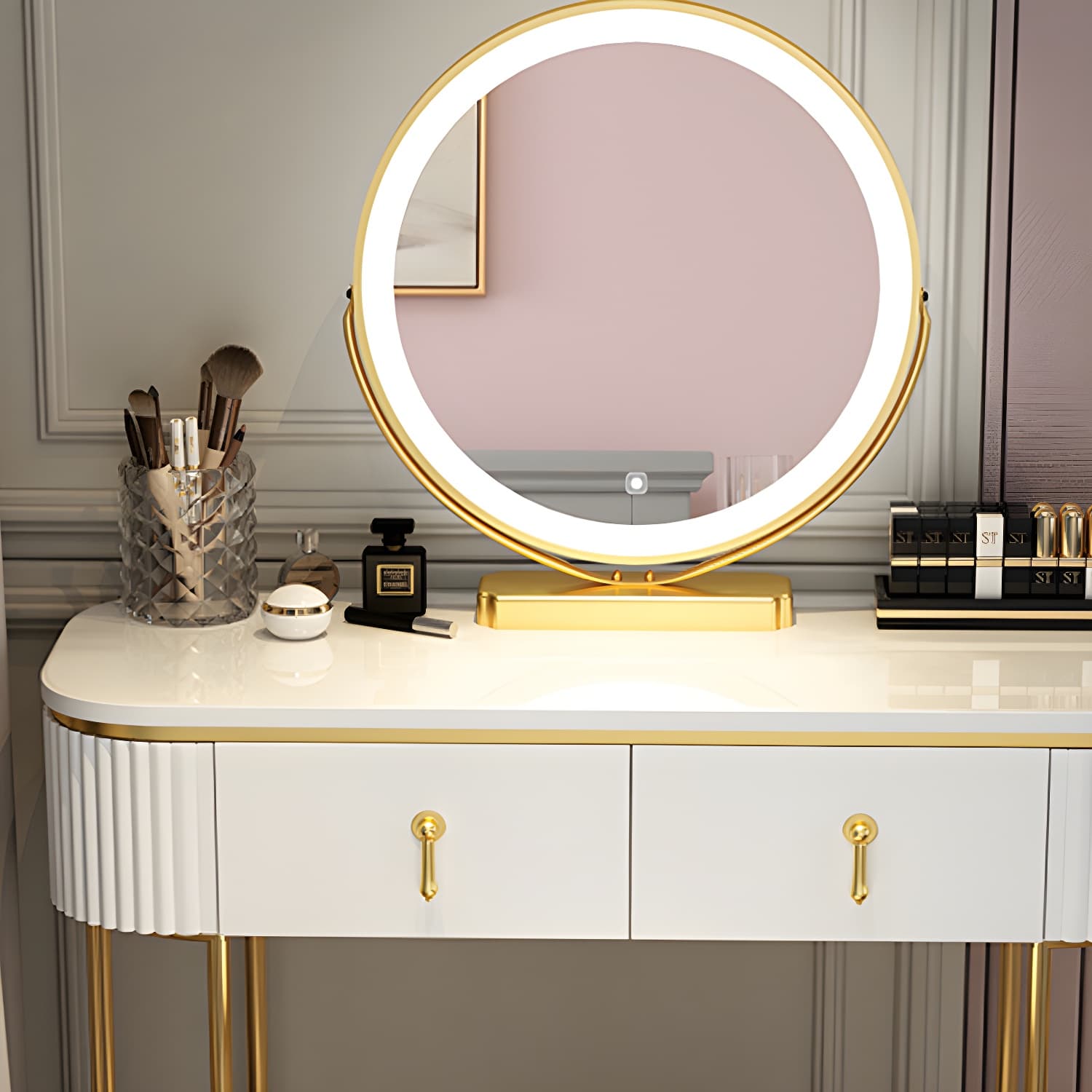 Glam Bedroom Vanity Dressing Table Wood Vanity Dressing Table Set - image 10