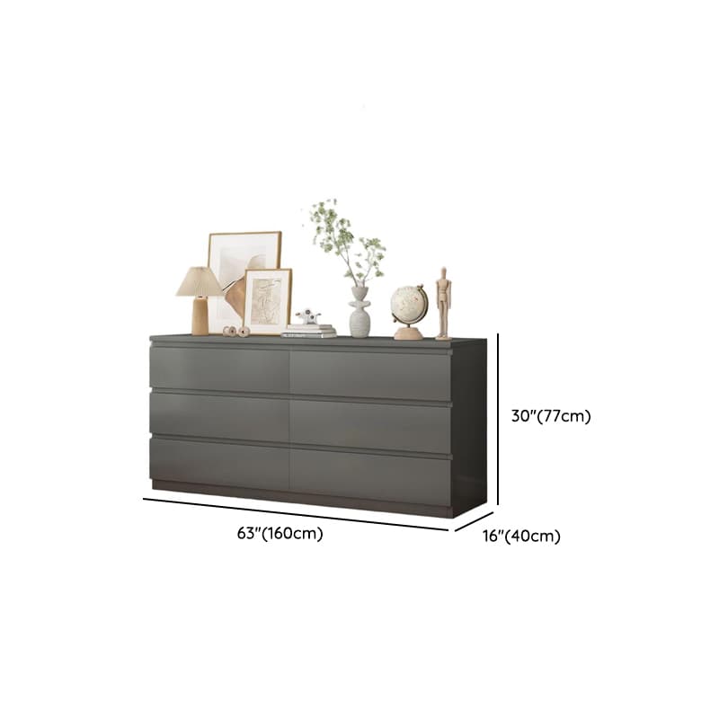 Vertical/Horizontal Gray Double Dresser/Bachelor Chest/Semainier with 5 Drawers/3 Drawers/8 Drawers in a Modern Style - image 10