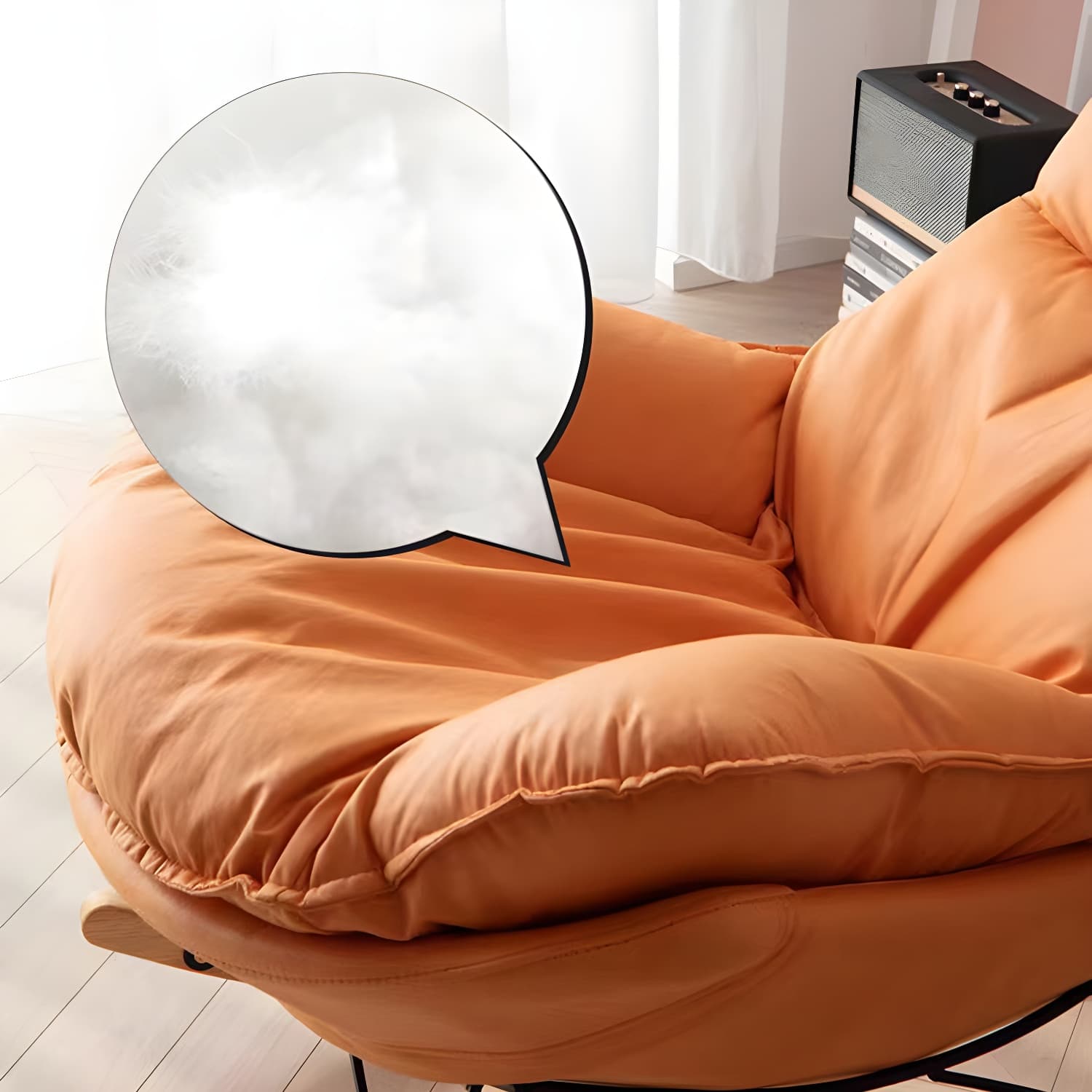 Modern Single Lazy Rocking Chair Indoor Sofa Rocking Chair with Cushion - image 12