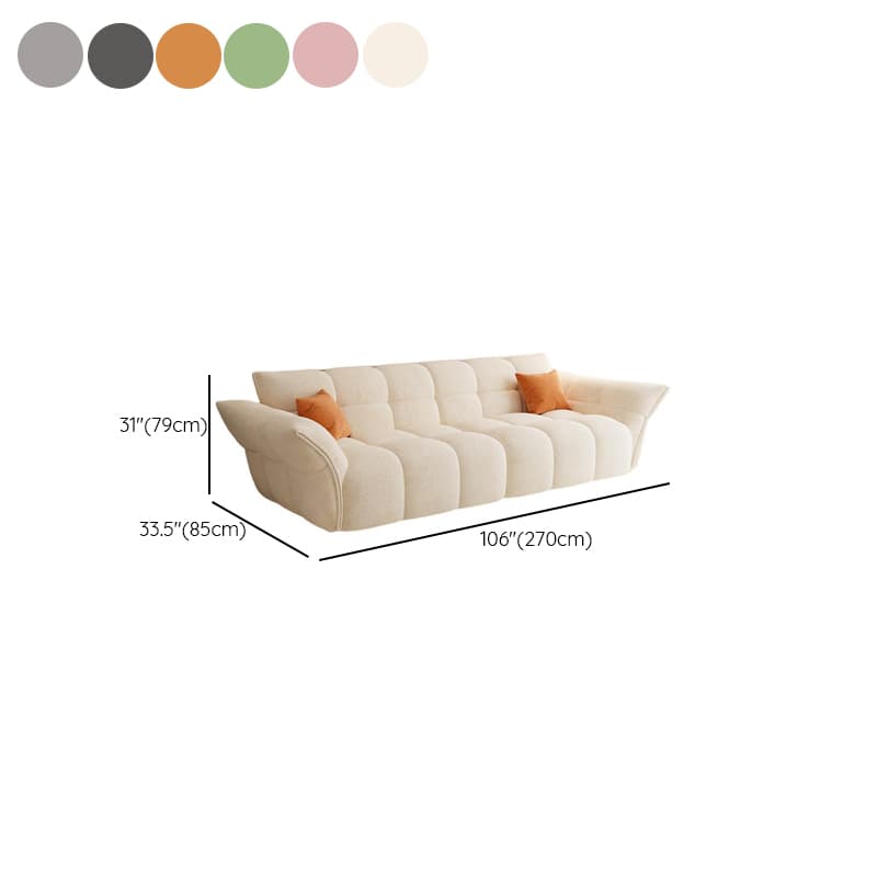 Modern Solid Color Tear Resistant Sofa Couch in Grey/Carnation/Olive Green with Seating Capacity of 5/4-seater/3-seater and 2 Pillows - image 15