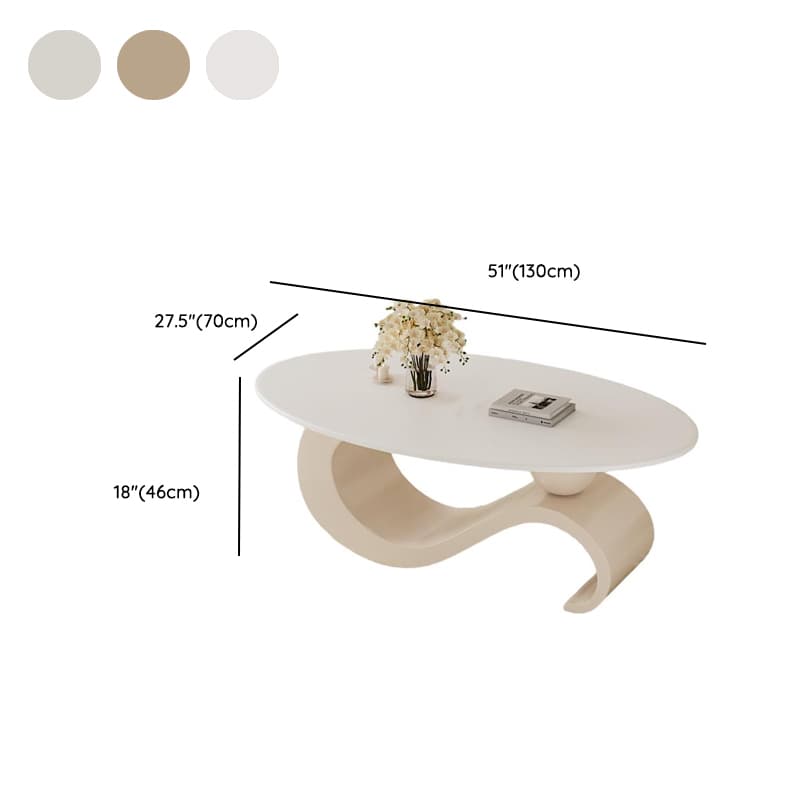 Simple Rock Coffee Table Chalk Scratch-proofed with Oblong/Circular Tabletop & Abstract/Stump Base for Foyer - image 11