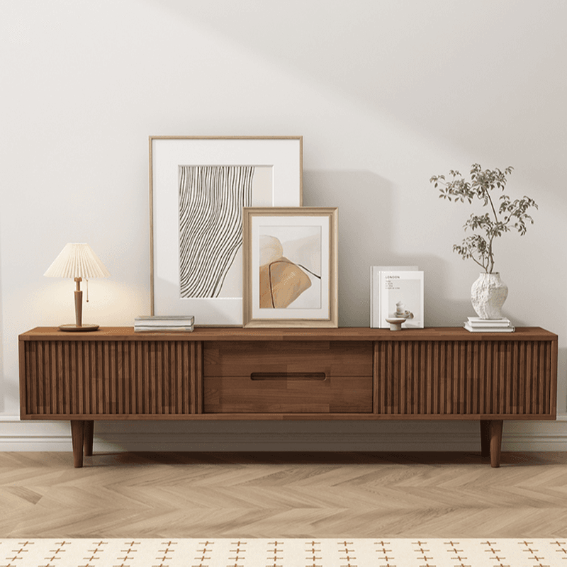 Simplistic Oak Wood TV Stand with 2 Drawers and 2 Cabinets - image 5