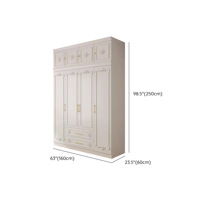 White Simple Timber Wardrobe Closet Soft Close Drawer Soft Close Door Interior Shelves - image 19