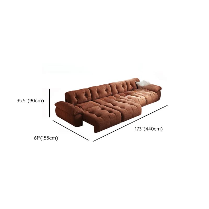 Standard/Single Sofa in Soft-pile Fabric, Amber Color with 1 Pillow - image 18