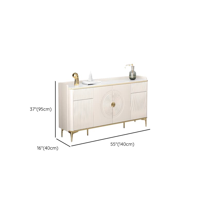 Glam Free Standing Utility Storage Cabinet for Parlor with Sintered Stone Countertop - image 13