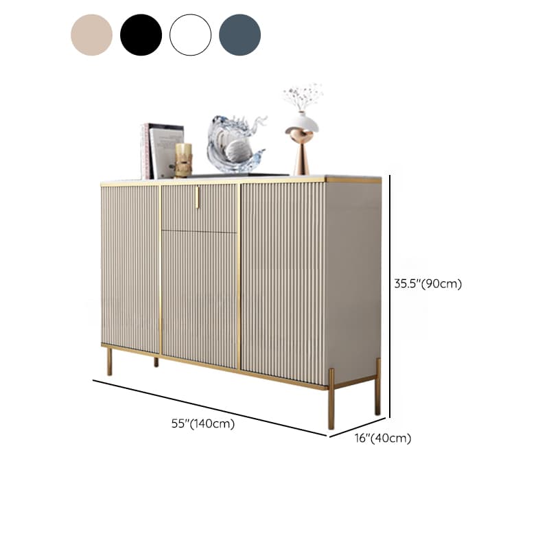Ground Independent Sideboard for Parlor with Appliance Storage and Worktop in a Modern Style - image 24